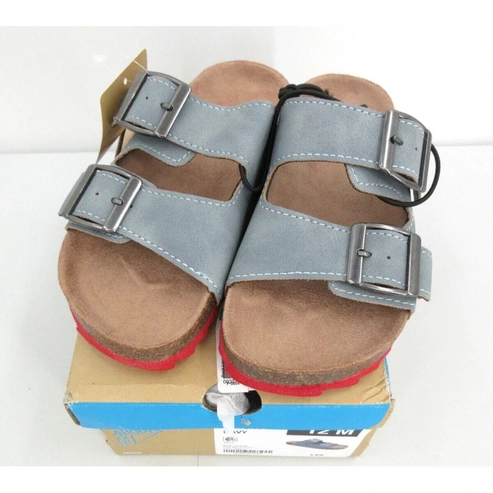LITTLE BOY'S / GIRL'S SIZE‎ 12 THEREABOUTS NOYO FOOTBED SANDALS Blue Slides